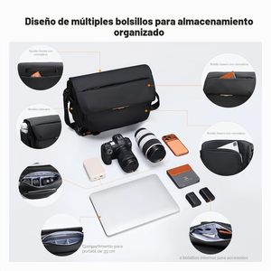 Bolsa para Cámara Sling Personalizada 15L Impermeable, Bandolera para <span class=keywords><strong>Reflex</strong></span> con Objetivo 70-200mm y Portátil de 13 Pulgadas - Product Image 3