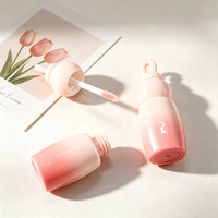 Tubes de brillant à lèvres en plastique dégradé de 2,5 ml avec bouchon à anse torsadée, emballage cosmétique vide, emballage mignon pour fard à joues