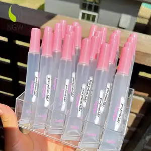 Customized Refillable Cosmetic Plastic Tube With Wand Wholesale Squeeze Pink Lip Gloss Tubes For Packaging