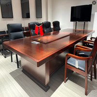 Table de réunion pour salle de conférence, bureau, mobilier de bureau en bois, table de conférence en bois