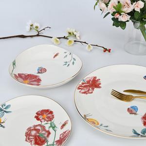 Assiettes en céramique en gros, assiettes à dîner blanches, vaisselle en porcelaine blanche pour mariage, assiettes en céramique de nouveau design - Product Image 1