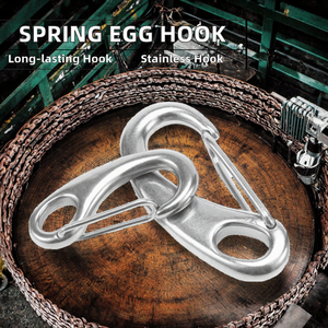 וו קשת שרימפס בצורת ביצה נירוסטה עם קלוי קפיץ חלוויס קפיץ 50 מ "מ לשימוש תעשייתי מודל oem - Product Image 2