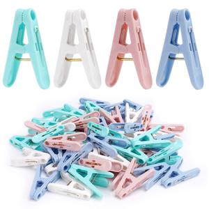 1101 Lot de 50 <span class=keywords><strong>pinces</strong></span> à linge en plastique pour le séchage domestique, idéales pour chaussettes, sous-vêtements et vêtements - Product Image 2