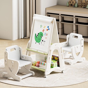 <span class=keywords><strong>Pizarra</strong></span> de Dibujo Infantil de Doble Cara con Altura Ajustable, Magnética y Borrable, con Taburete - Product Image 2
