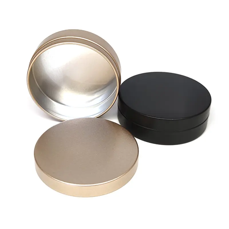 Black screw metal cans 20ml 30ml 40ml 50ml 60ml 80ml 100ml 120ml lip balm aluminum tin jar for cosmetic