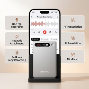 Traducteur vocal IA magnétique 2026, 32 Go, ultra-fin, traduction en temps réel, voix vers texte, précision de 98 %, alliage d'aluminium - Product Image 5