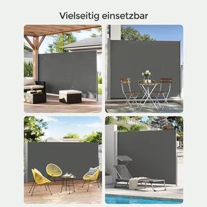 Cao cấp không thấm nước side-kéo Windproof cán rèm thu vào mái hiên Polyester Chất liệu Hướng dẫn hoạt động cho mưa tán - Product Image 3