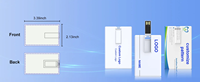 Clé USB Carte de Crédit USB 3.0, 4 Go 8 Go 16 Go 32 Go 64 Go 128 Go, Clé USB Portable en Forme de Carte pour Téléphone, Voiture, Téléviseur