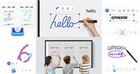 Pizarra Interactiva IWB-IFP de 55, 65 y 75 Pulgadas con Cámara Integrada, Pantalla Plana Interactiva Multitáctil para Reuniones