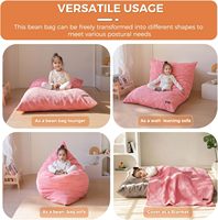 Fauteuil convertible pour enfants, fauteuil inclinable en mousse haute densité, design moderne, revêtement en tissu côtelé - Canapé de sol pour le jeu