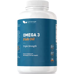 OEM High Potency Omega-3 Fish Oil Softgels Supplement with EPA &amp; DHA - Promotes <strong>Brain</strong> &amp; Heart Health Fish Oils Supplements - Product Image 1