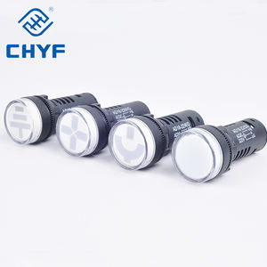 CHYF lampu Pilot sinyal baru 22mm 12v 24v 220v 110v 120v Led merah hijau kuning lampu indikator Led AD22-22DS - Product Image 3
