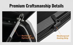 Cubierta de Caja de Camioneta de Aleación de Aluminio Manual para Nissan Navara PRO-4X <span class=keywords><strong>Warrior</strong></span> 2021+ con Cierre de Caja Trasera y Características Impermeables - Product Image 2
