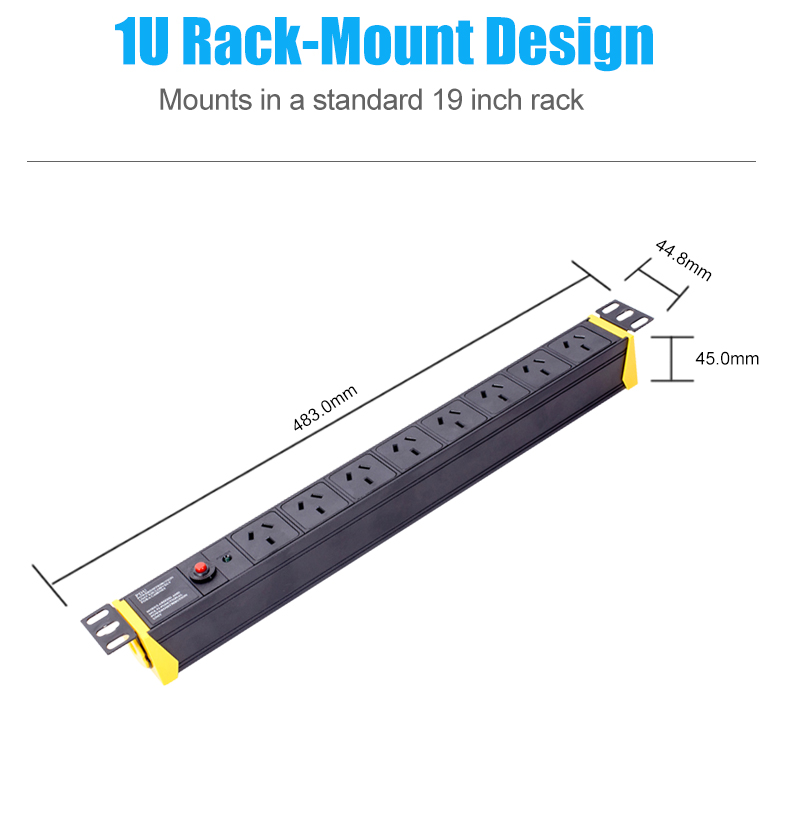 360 Degree AUS PDU Power Distribution Unit Overload Protection