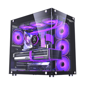 Vente en gros de boîtiers pour ordinateur de bureau de jeu aluminium ATX EATX boîtier tour intermédiaire boîtier <span class=keywords><strong>PC</strong></span> en verre trempé - Product Image 6