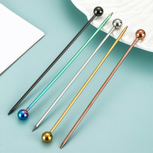 Stuzzicadenti Lunghi in Acciaio Inox Personalizzabili per Cocktail, Frutta, Olive e Antipasti - Product Image 1