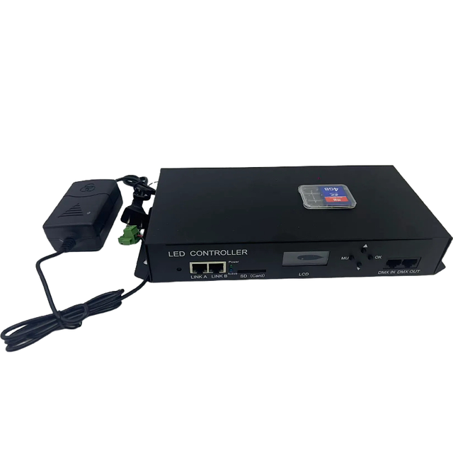 SPI DMX 512 Stage Lighting RGB Led Tube bar Light Control System Artnet 8 Universe Controller With SD Card