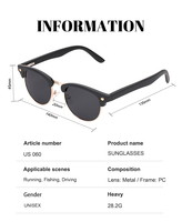Vente chaude nouvelles femmes et hommes mode lunettes de soleil rondes Protection UV conduite et pêche lunettes de soleil