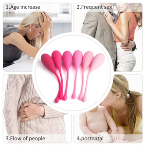 Bola <span class=keywords><strong>Kegel</strong></span> silikon untuk wanita, telur getar seks untuk wanita pengencang Vagina berat untuk latihan lantai pinggul wanita - Product Image 3