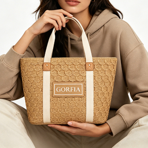 Bolso Tote Tejido Ligero y Transpirable para Mujer, Oferta de Verano, Bolso de Hombro para Viajes y Playa - Product Image 4