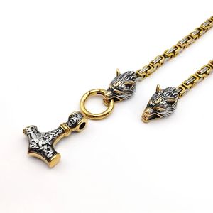 Collier pendentif marteau Thor en acier inoxydable pour homme Style vintage <span class=keywords><strong>Mythologie</strong></span> <span class=keywords><strong>celtique</strong></span> Géométrique Tête de loup Norse Viking Anniversaire - Product Image 5