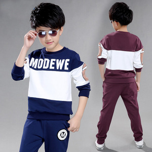 Ropa Infantil Personalizada al por Mayor, Trajes Casuales de Otoño para Niños, Ropa para Niños, Sudadera de Manga Larga con Estampado, Conjunto de Dos Piezas - Product Image 1