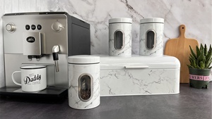 Boîte de rangement pour pain en métal chaud, boîtes et bacs de rangement pour aliments et ensembles de boîtes à thé, café et sucre pour le rangement dans la cuisine - Product Image 5