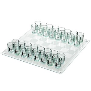 ショットグラスチェスセット、高級ガラスチェス盤ゲーム、クリスタル飲酒チェスキット、パーティー向け楽しい大人用飲酒ゲーム - Product Image 6