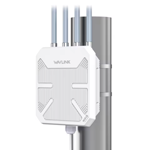 Point d'accès extérieur double bande WiFi6 Wavlink AX3000 IP67, routeur répéteur avec WEP, 8 ports LAN, 4 antennes externes - Product Image 1