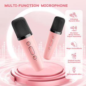 迷你卡拉ok音箱带麦克风家庭歌唱卡拉ok女孩玩具4 5 6 7 8 10 12岁以上青少年 - Product Image 3