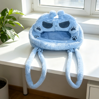 Sac à dos en peluche animaux bleus Kawaii, sac à main moelleux pour cosplay anime, sac à bandoulière décontracté et tendance pour filles