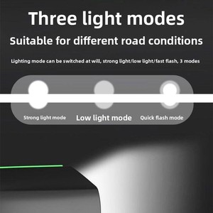 Kidsren intégré phare LED vélo de route klaxon étanche nuit cavalier lampe de poche fort ABS matériel cyclisme équipement batterie - Product Image 4
