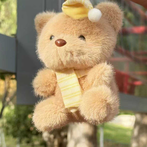 Nouvel Arrivage Porte-clés en peluche Ours de Noël, Jouets en peluche de dessin animé, Animaux en peluche de 4 pouces pour machine à grue d'arcade et présentation en magasin - Product Image 1