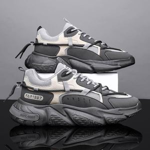 Nouvelles chaussures mixtes pour hommes, sportives, rétro, décontractées, à semelle épaisse, respirantes, antidérapantes, résistantes aux taches, confortables, à lacets et fermeture éclair - Product Image 2