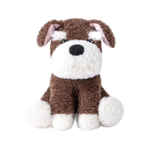 Nuevo y Adorable <span class=keywords><strong>Schnauzer</strong></span> <span class=keywords><strong>de</strong></span> Peluche, Perro Sentado Marrón, Accesorio Decorativo para Llavero, Mochila, Regalo para Mejores Amigos - Product Image 5