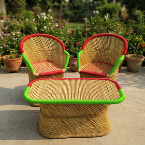 Ensemble de meubles de jardin en rotin écologique, robuste, confortable et moderne, pour usage extérieur, design portable, hôtels, chambre à coucher, salon - Product Image 2