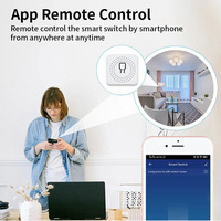 Interruptor Inteligente con Control Remoto para la Aplicación Smartlife, Compatible con Google Home/Alexa, Control por Voz, Interruptores de Pared de 2 Vías, 10A, ABS, EU, 240V
