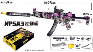 Pistolet à balle souple électrique manuel <span class=keywords><strong>Mp5k</strong></span> Jel garçon cadeau tir rapide pistolet jouet pliable automatique Splash tir en plein air - Product Image 3