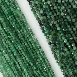 Fatingna Natural Smooth <strong>Emerald</strong> Stone <strong>Beads</strong> 2mm 3mm 4mm Green Gemstone Faceted High Quality Fashionable Jewelry Making Material - Product Image 5