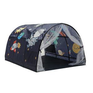 Tentes de <span class=keywords><strong>lit</strong></span> de rêve galaxie ciel étoilé pour enfants, maison de jeux Portable Pop Up pour bébés et tout-petits avec rideau à Double filet - Product Image 2