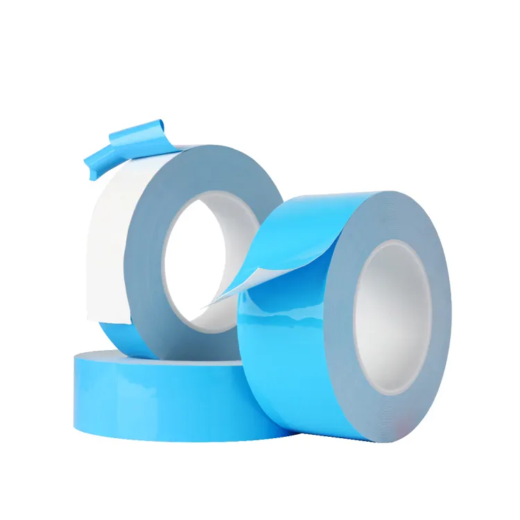 Fiber Glass Release Double Sided Insulation Led Waterproof Cloth Adhesive Per Roll Heat Transfer Blue Conductive Thermal Tape