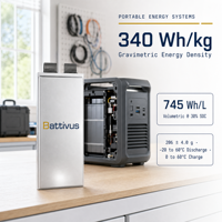 Batterie Pouch Haute Puissance Battivus 20.9Ah 3.4V 82A 4C 71.06Wh 340Wh/kg 745Wh/L 163.2A 8C Pulse 2C Charge Rapide 150 Cycles de Vie