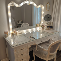 Meilleure vente : Coiffeuse moderne avec tabouret et miroir, en bois, pour chambre et hôtel