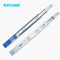 Glissière télescopique TOPCENT 45 mm à fermeture amortie / Glissière à roulement à billes pour tiroir à ouverture par pression