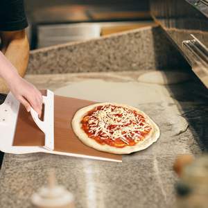 مجرفة بيتزا غير لاصقة مقشر بيتزا منزلق بمقبض ، مجذاف بيتزا ذكي 12 بوصة للبيتزا - Product Image 3