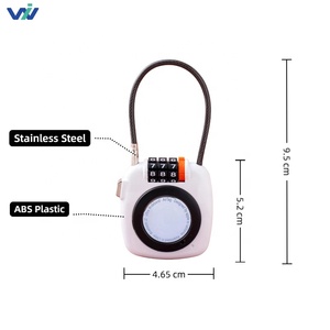 Support de protection étanche en acier inoxydable pour <span class=keywords><strong>Airtag</strong></span> avec cadenas à combinaison, protection intégrale 360°, anti-perte, accessoire de voyage de luxe pour bagages - Product Image 6