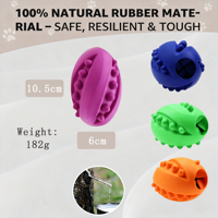 Jouet distributeur de friandises pour chien, balle en caoutchouc durable, jouet de puzzle d'enrichissement, jouet à mâcher pour chiots en pleine dentition, jouet interactif pour l'hygiène dentaire