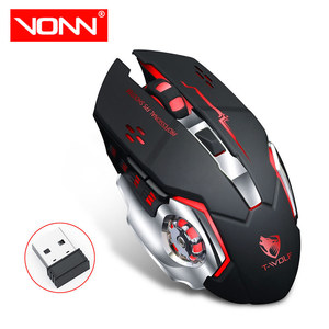 Souris sans fil rechargeable TWOLF Q13 USB 2.4G, DPI1600, lumière RGB respirante, souris <span class=keywords><strong>6D</strong></span> pour jeux sur ordinateur, prix d'usine - Product Image 1