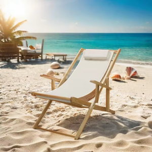 Chaises de plage simples réglables d'extérieur personnalisées Chaises longues de plage pour <span class=keywords><strong>piscine</strong></span>, camping et lounge avec oreiller - Product Image 2