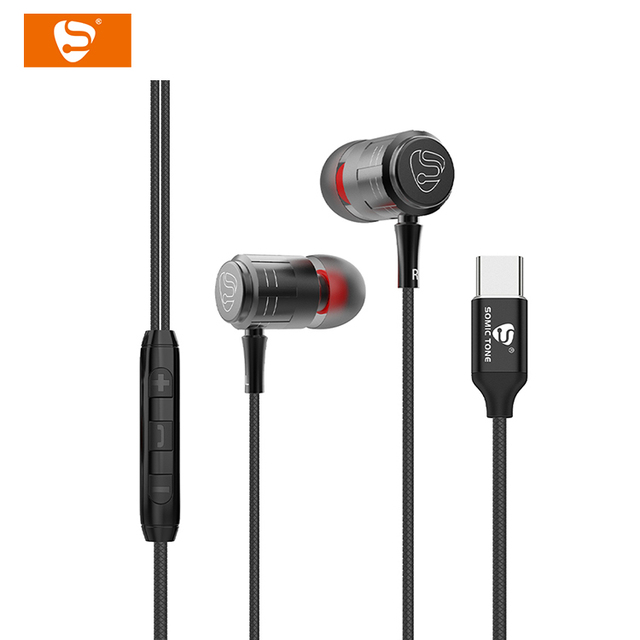 SOMIC TONE E72C Type-C Wired Stereo Earphone Headphones Comfortable Durable Multi-Function Control Button High Quality Sound ENC